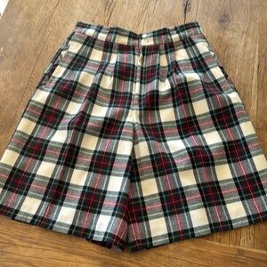 Vintage Collectible Gold Wool Plaid Shorts